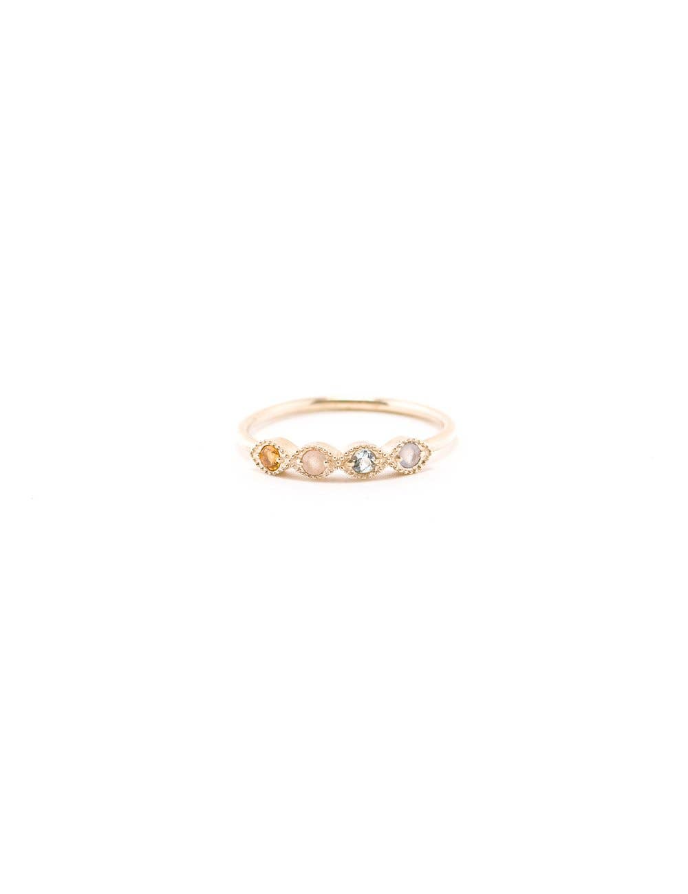 Earth Fire Water Wind Ring: Gold Plated / 6