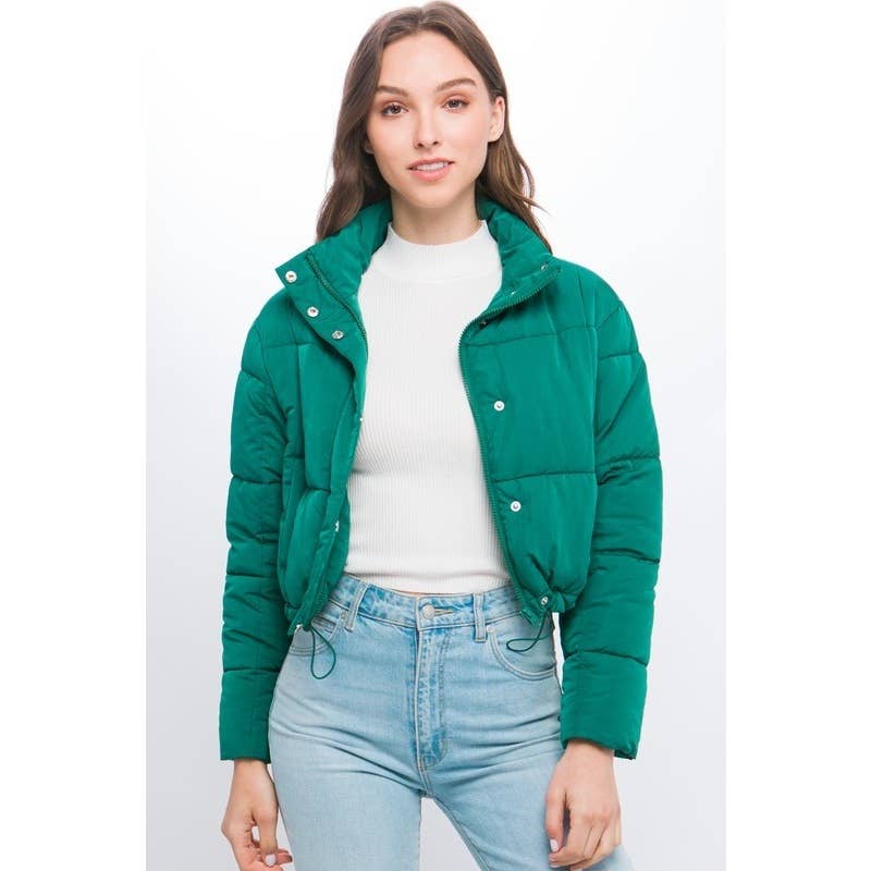 Hunter Green Puffer Jacket