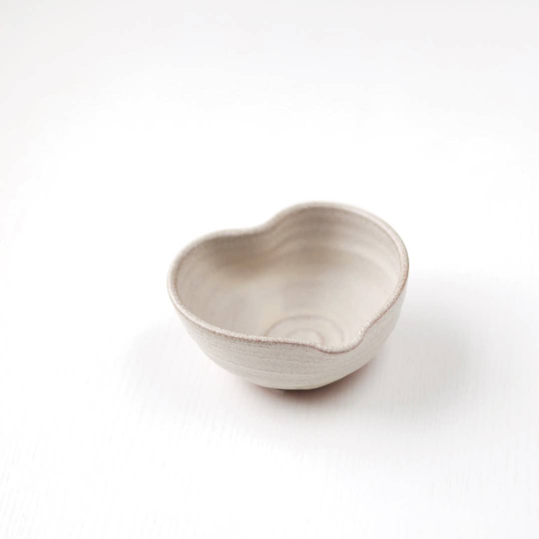 Heart Bowl - Small - Cream Glaze