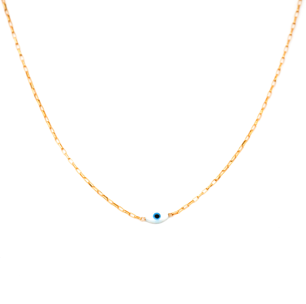 Delicate Chain with Evil Eye Necklace