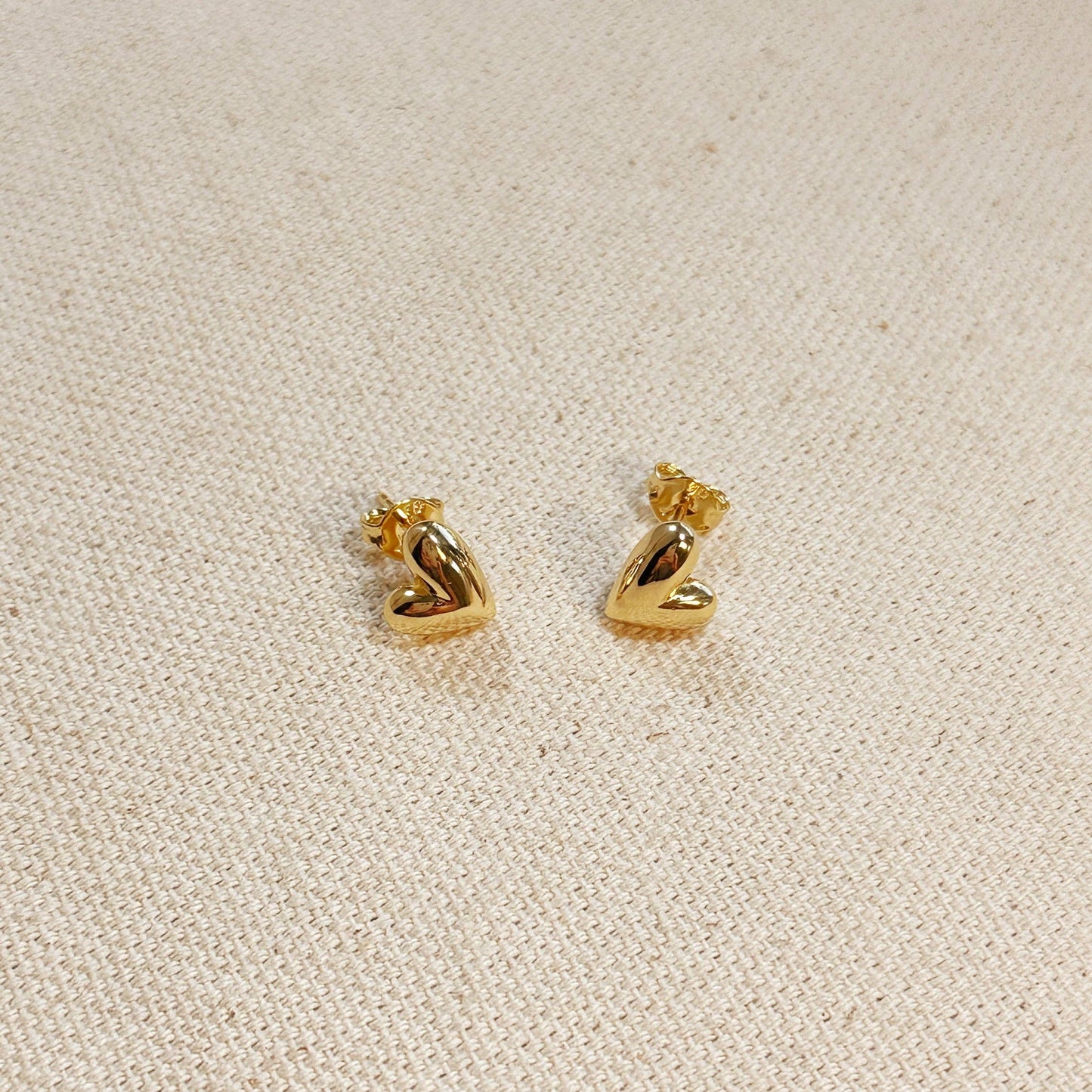 Mini Uneven Heart Stud Earrings