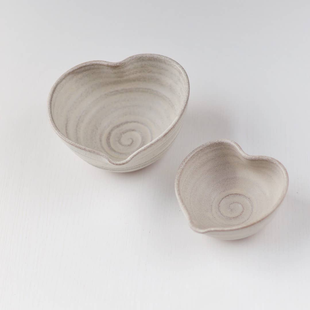 Heart Bowl - Small - Cream Glaze