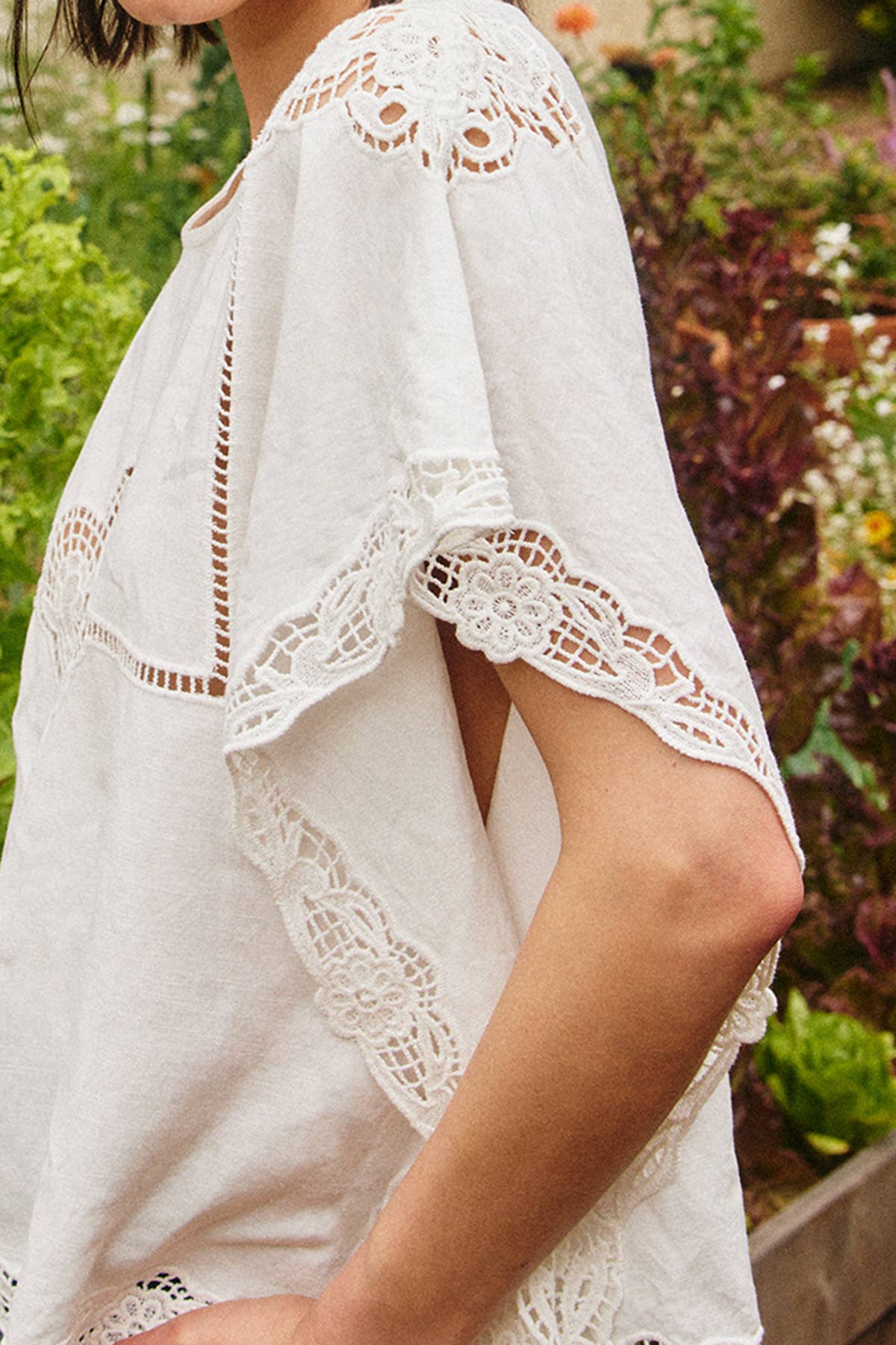 Embroidered Openwork Blouse