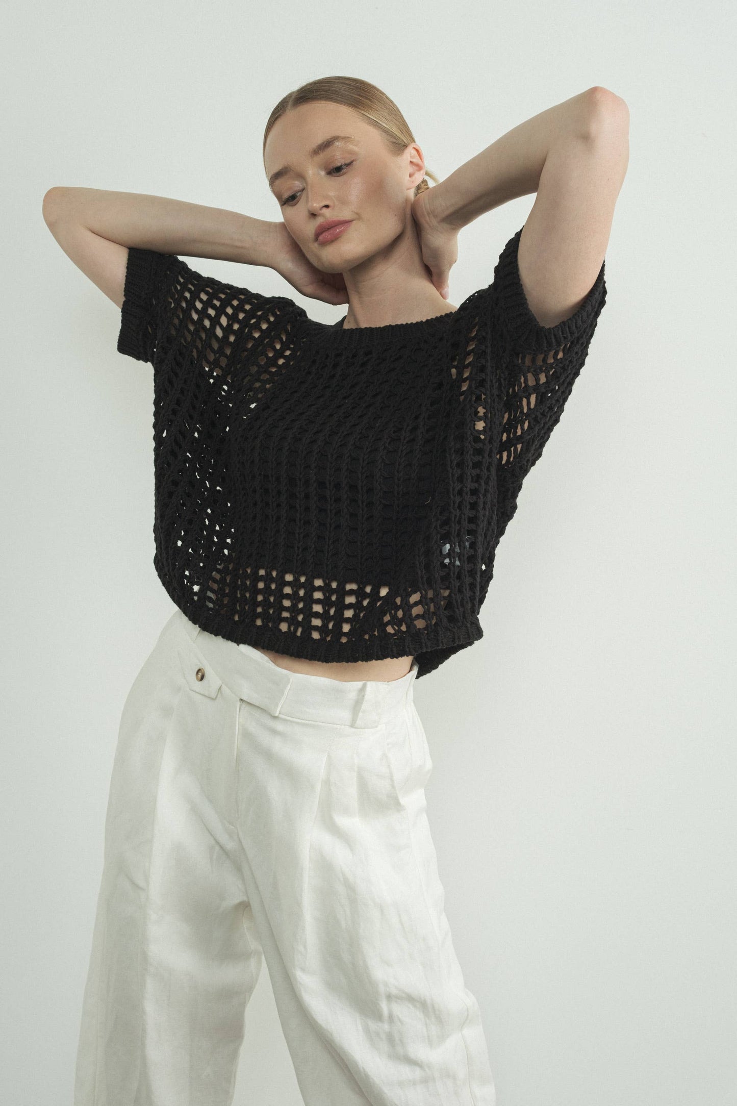 Black Crop Sweater