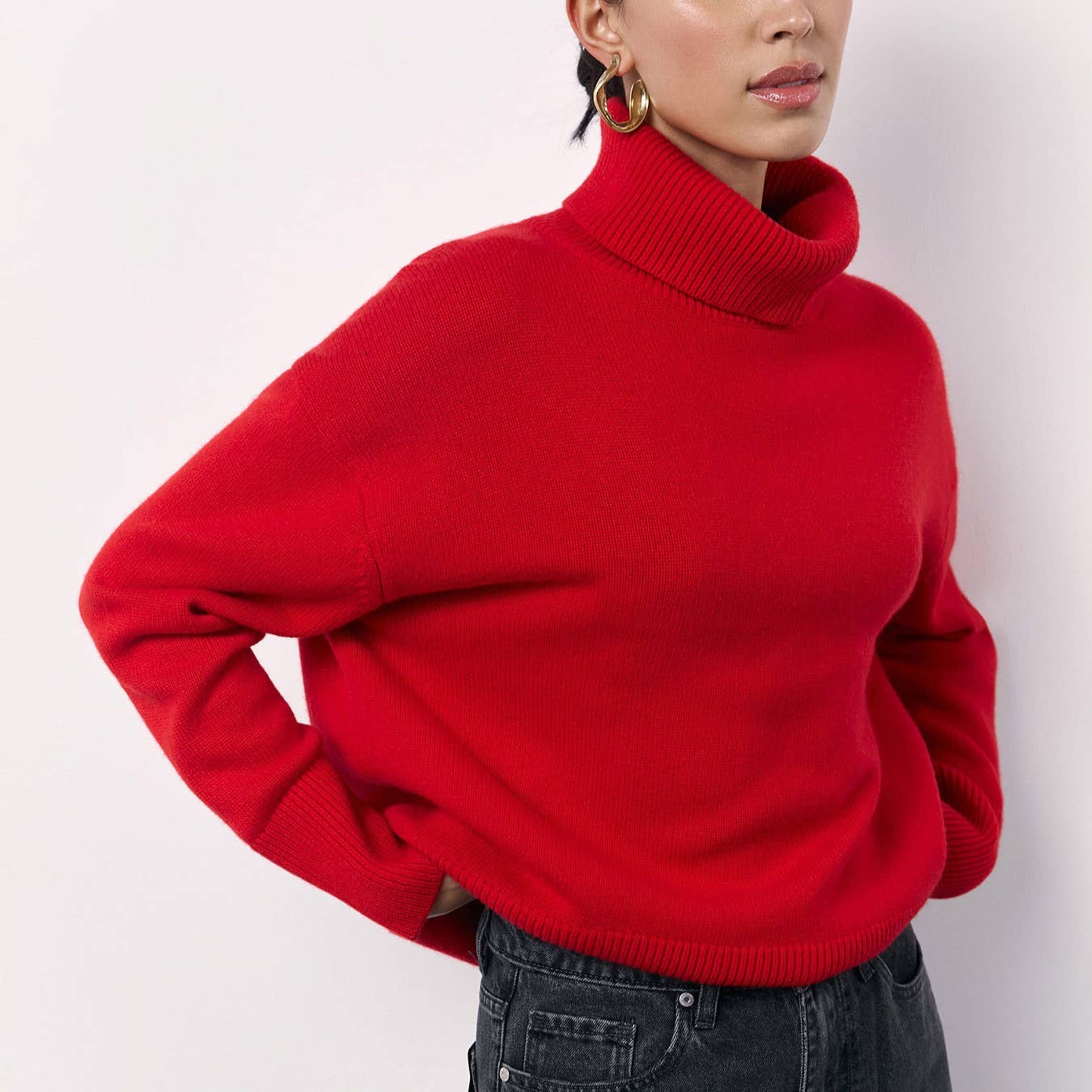 Red Turtleneck Sweater