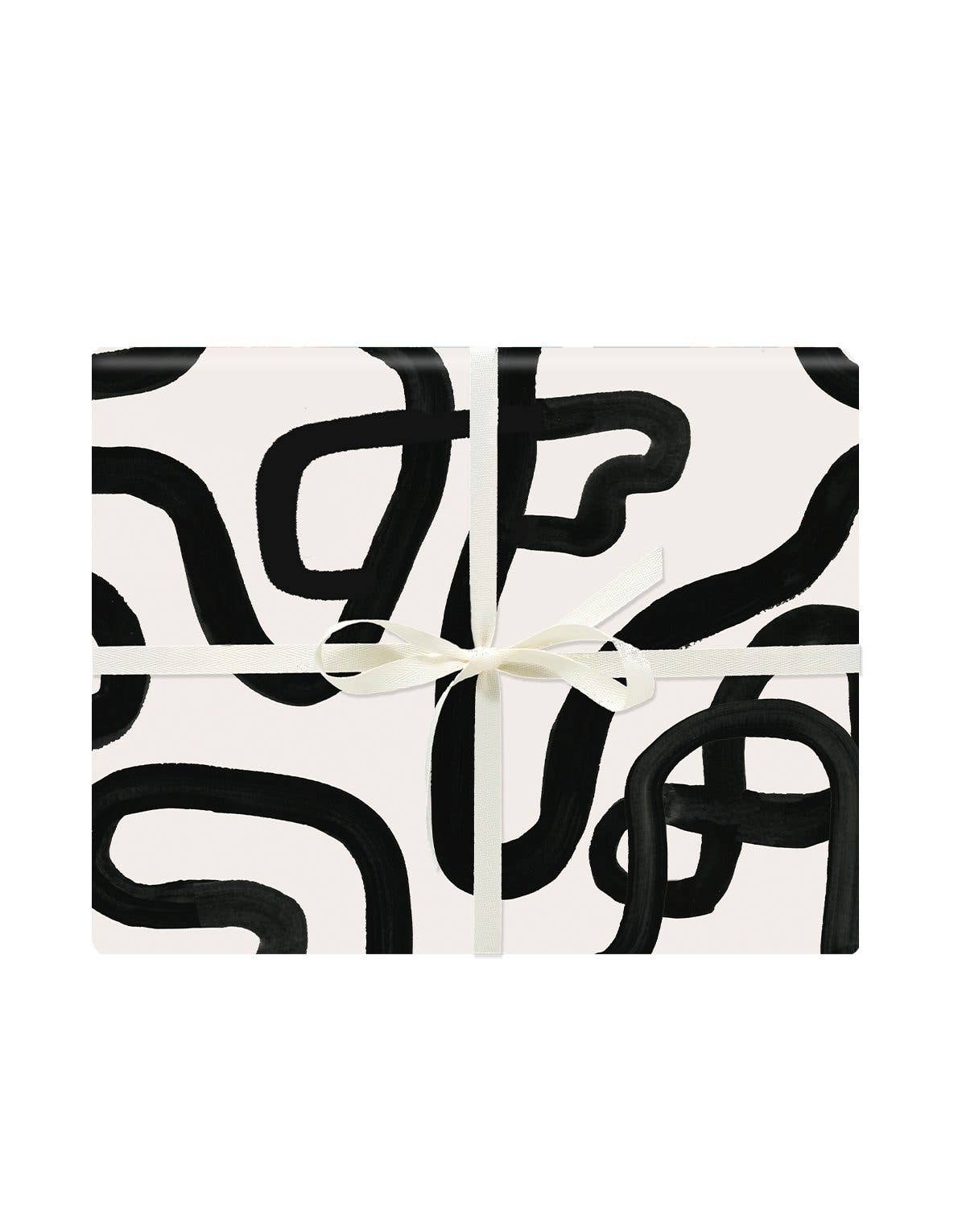 Black & White Squiggle Gift Wrap