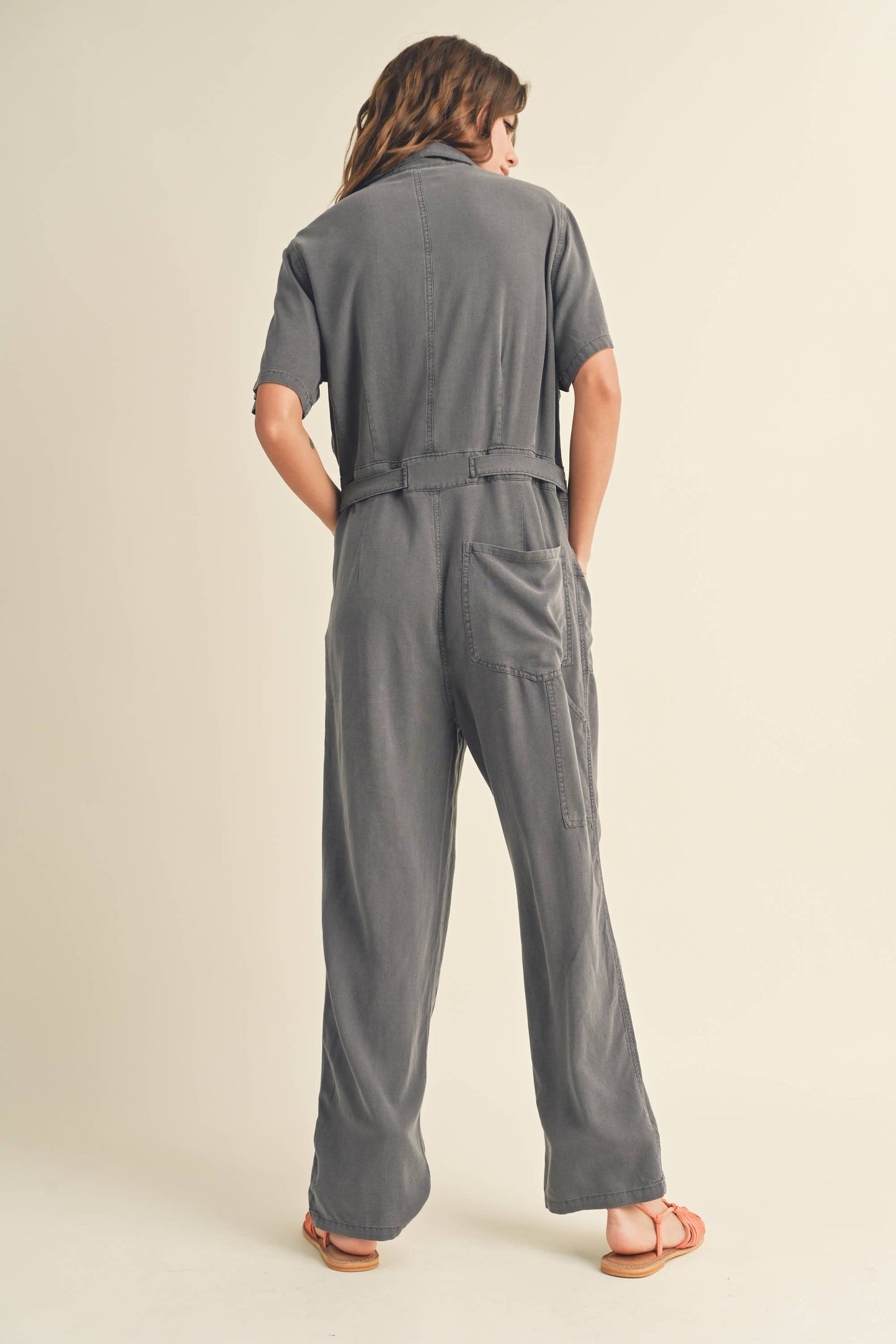 Linen washed jumpsuit